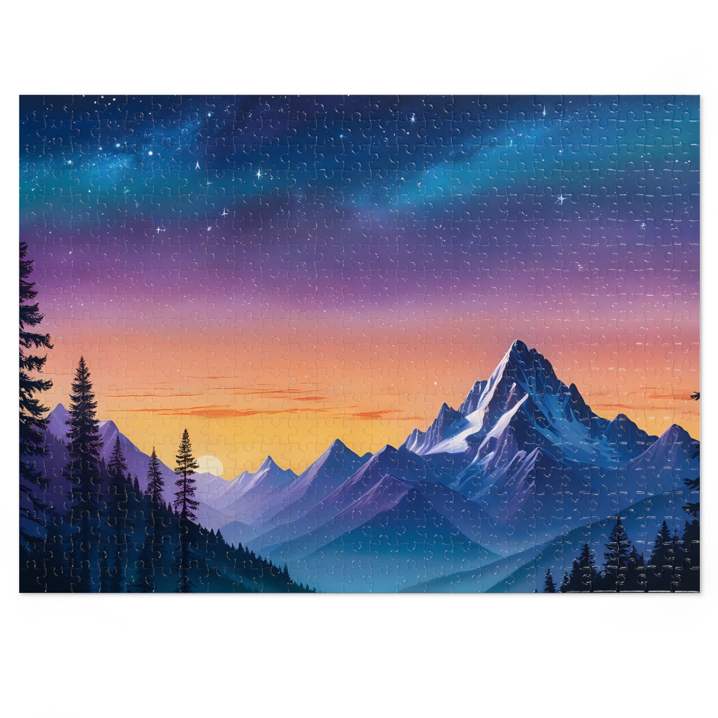 Mountain View at Twilight Jigsaw Puzzle (30, 110, 252, 500,1000-Piece)