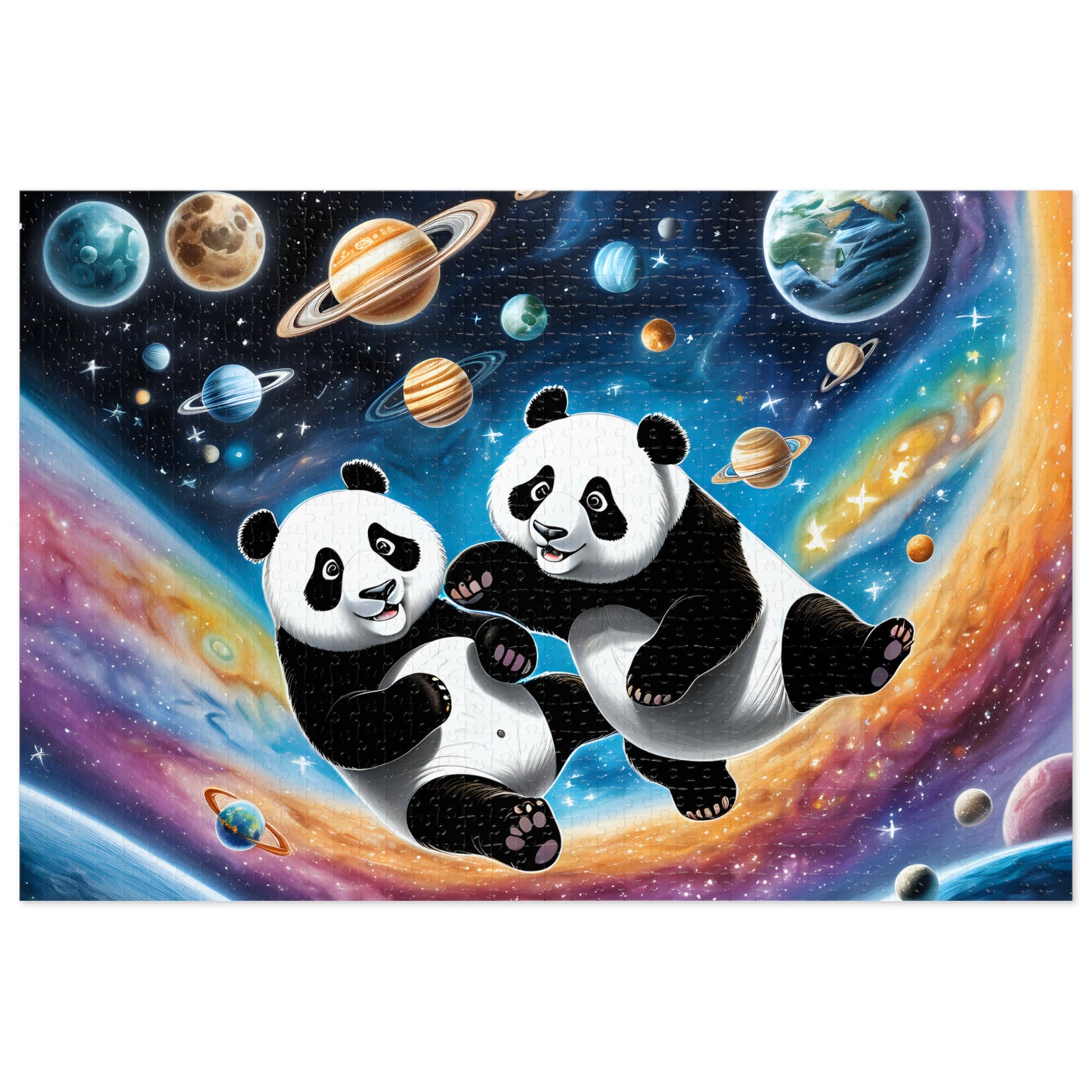 Pandas in Space Jigsaw Puzzle (30, 110, 252, 500,1000-Piece)