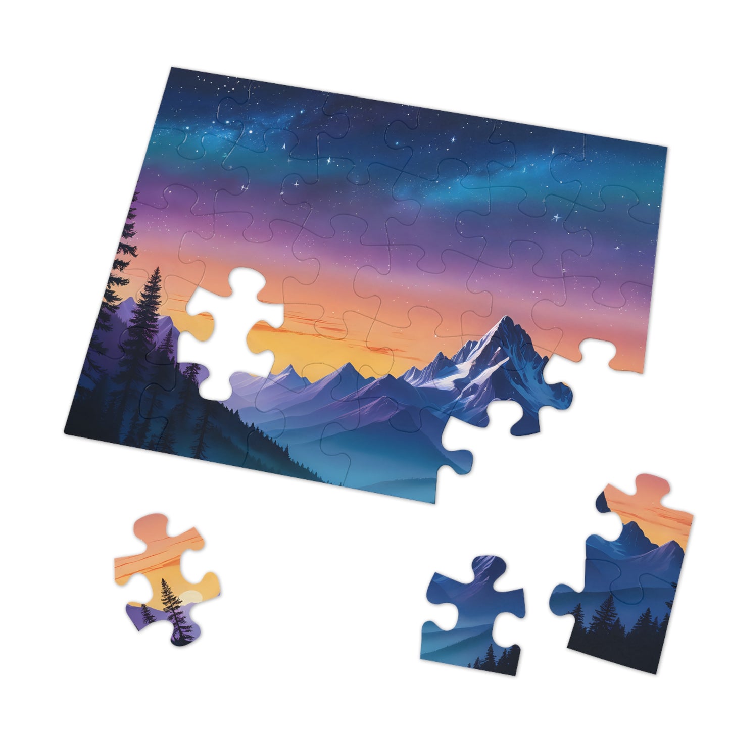 Mountain View at Twilight Jigsaw Puzzle (30, 110, 252, 500,1000-Piece)