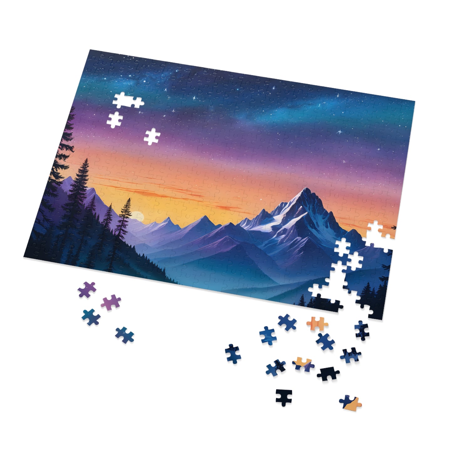 Mountain View at Twilight Jigsaw Puzzle (30, 110, 252, 500,1000-Piece)