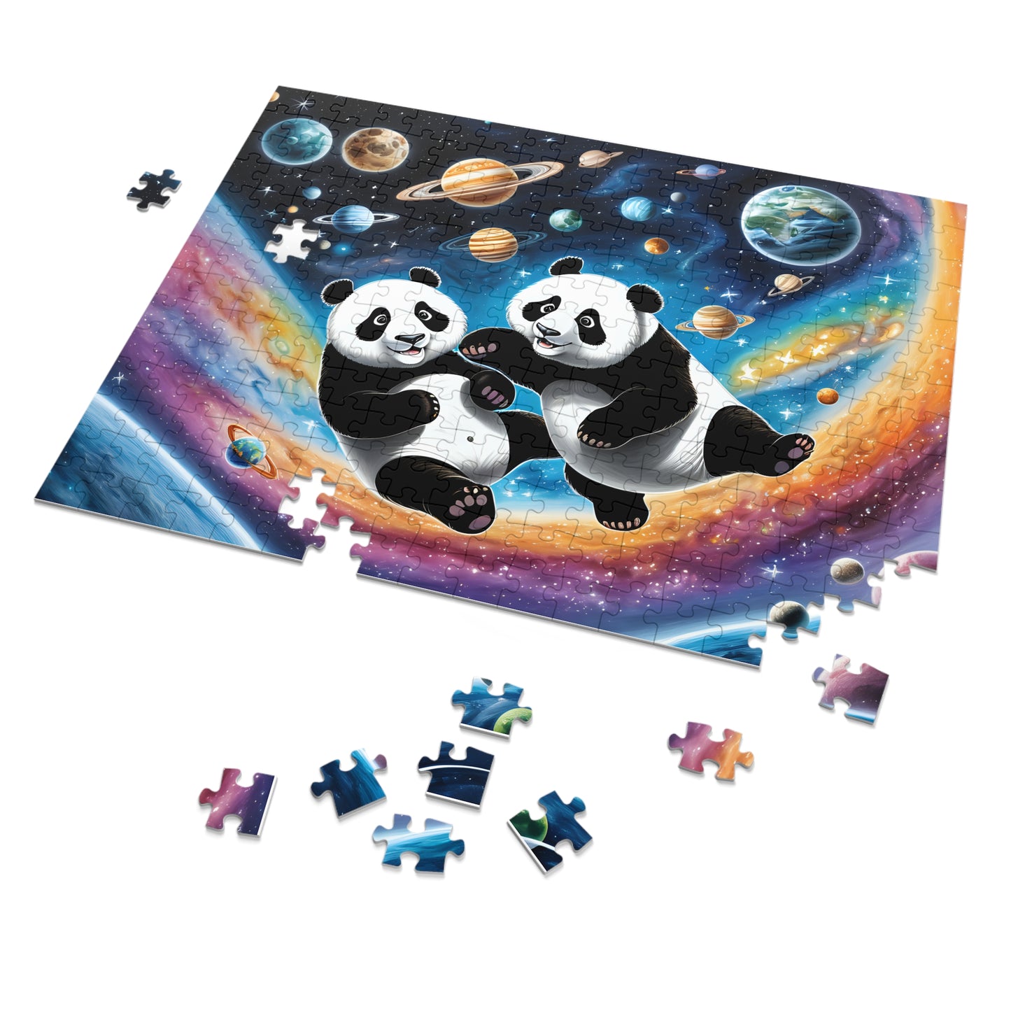 Pandas in Space Jigsaw Puzzle (30, 110, 252, 500,1000-Piece)