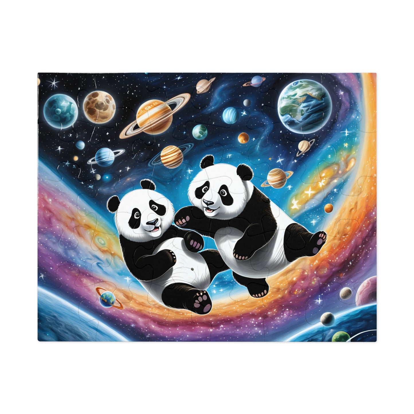 Pandas in Space Jigsaw Puzzle (30, 110, 252, 500,1000-Piece)