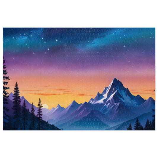 Mountain View at Twilight Jigsaw Puzzle (30, 110, 252, 500,1000-Piece)