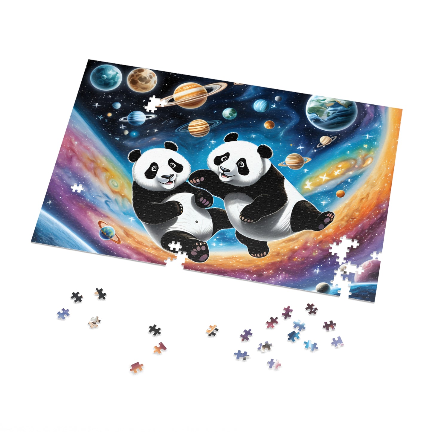 Pandas in Space Jigsaw Puzzle (30, 110, 252, 500,1000-Piece)