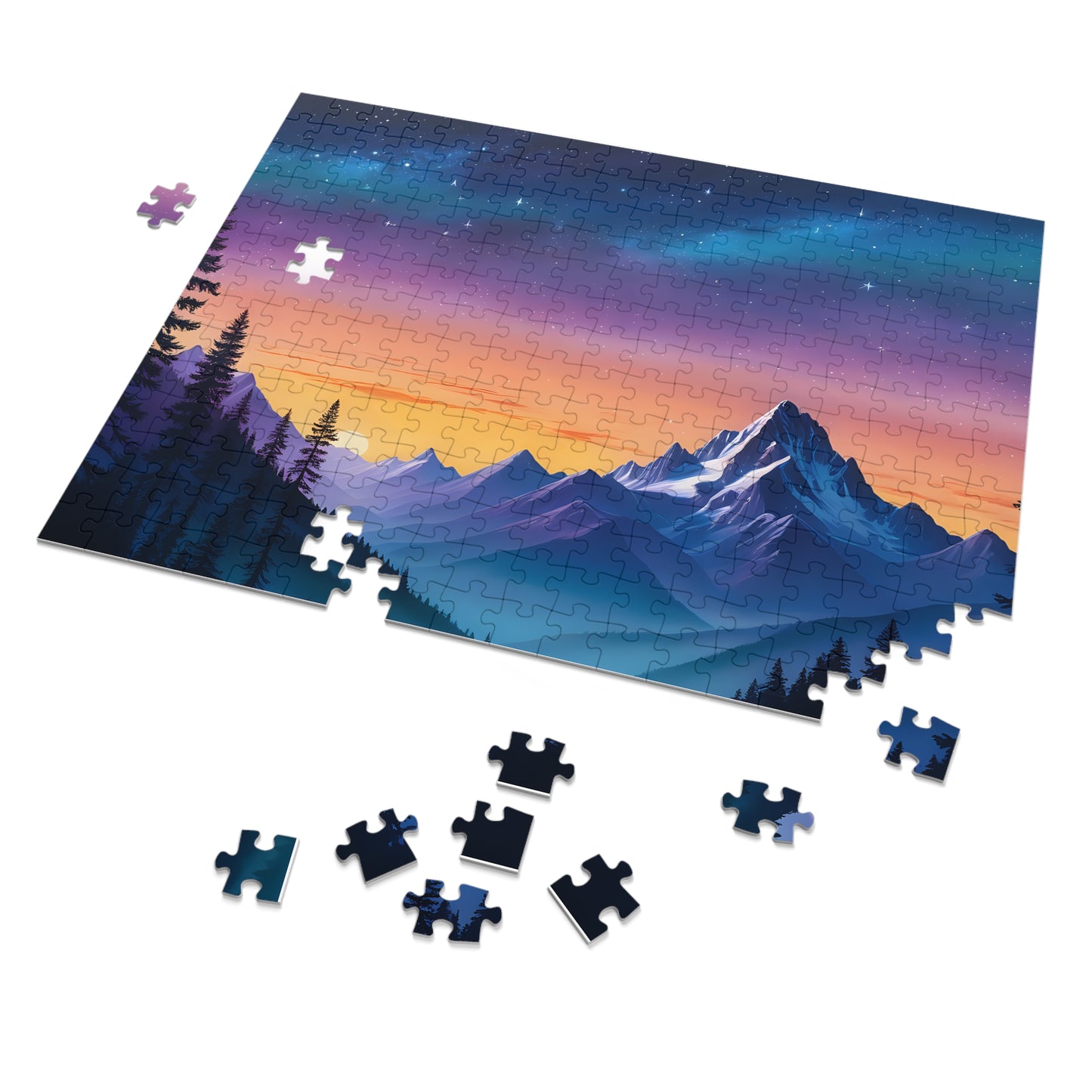 Mountain View at Twilight Jigsaw Puzzle (30, 110, 252, 500,1000-Piece)