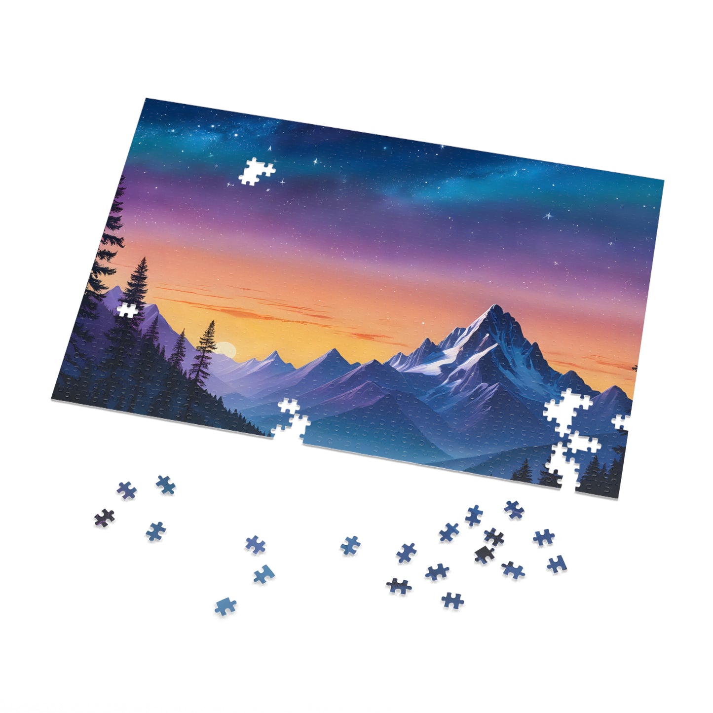 Mountain View at Twilight Jigsaw Puzzle (30, 110, 252, 500,1000-Piece)