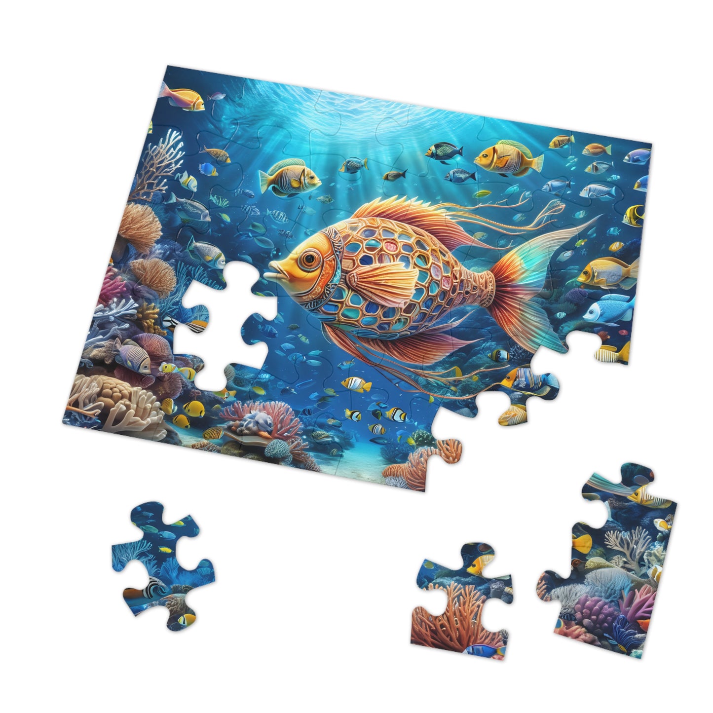 Underwater Coral Reef Adventure Puzzle Jigsaw Puzzle (30, 110, 252, 500,1000-Piece)