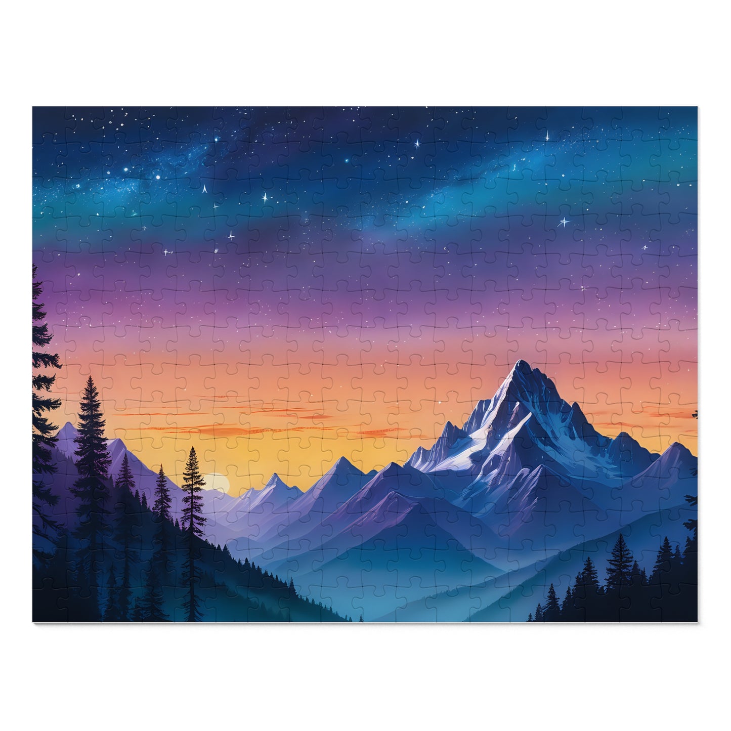 Mountain View at Twilight Jigsaw Puzzle (30, 110, 252, 500,1000-Piece)