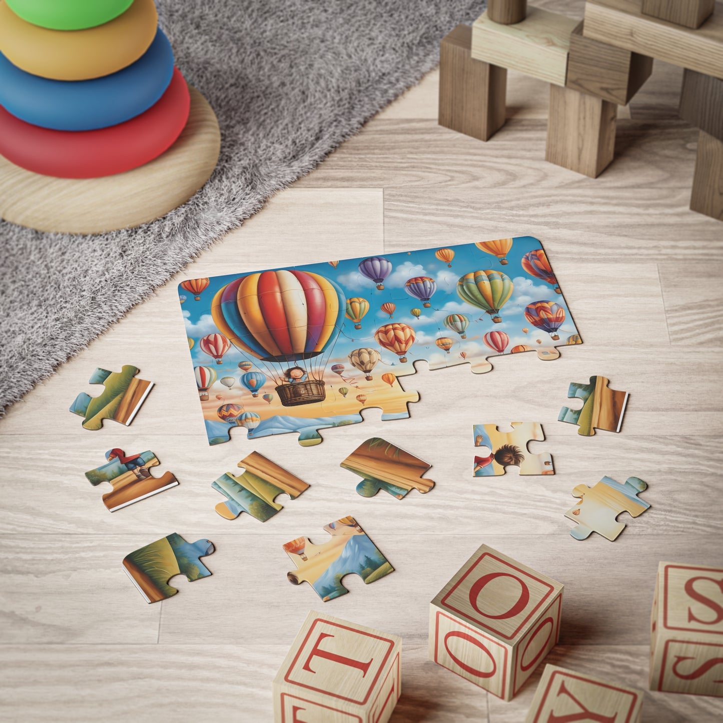 Copy of Colorful Balloons in the Sky Kids' Puzzle, 30-Piece